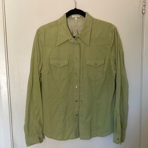 Escada Sport western Snap Corduroy Shirt size 42